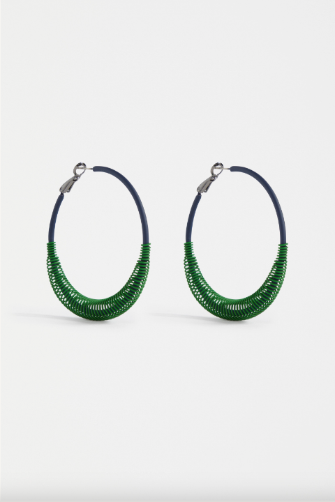 Solf Hoop Earring - Vine Green