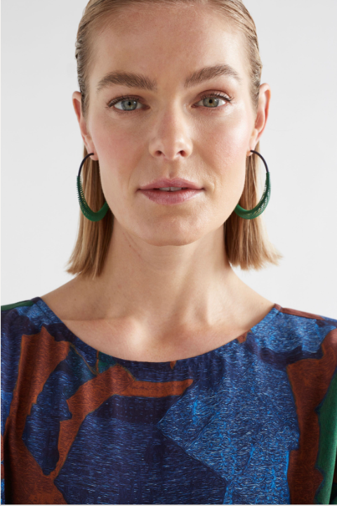 Solf Hoop Earring - Vine Green