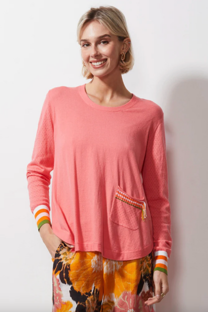 Stitches Summer Jumper - Flamingo