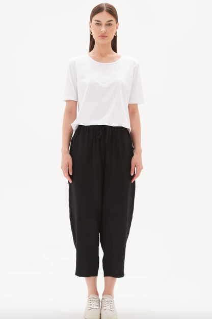 Tie Front Linen Jogger