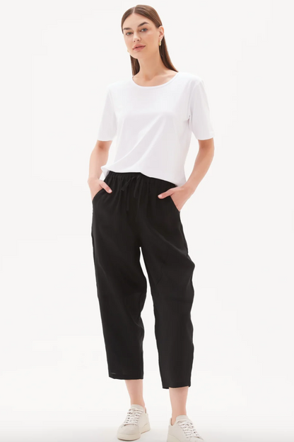 Tie Front Linen Jogger