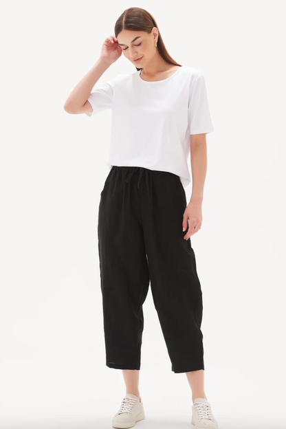 Tie Front Linen Jogger