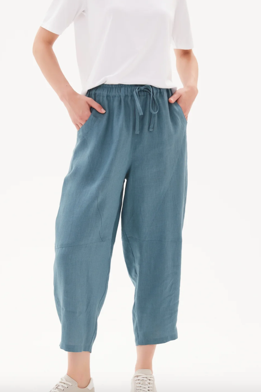 Tie Front Linen Jogger