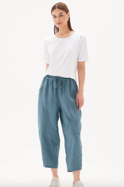 Tie Front Linen Jogger