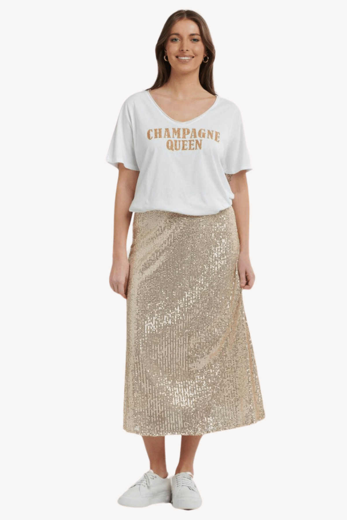 Sequin Skirt - Gold