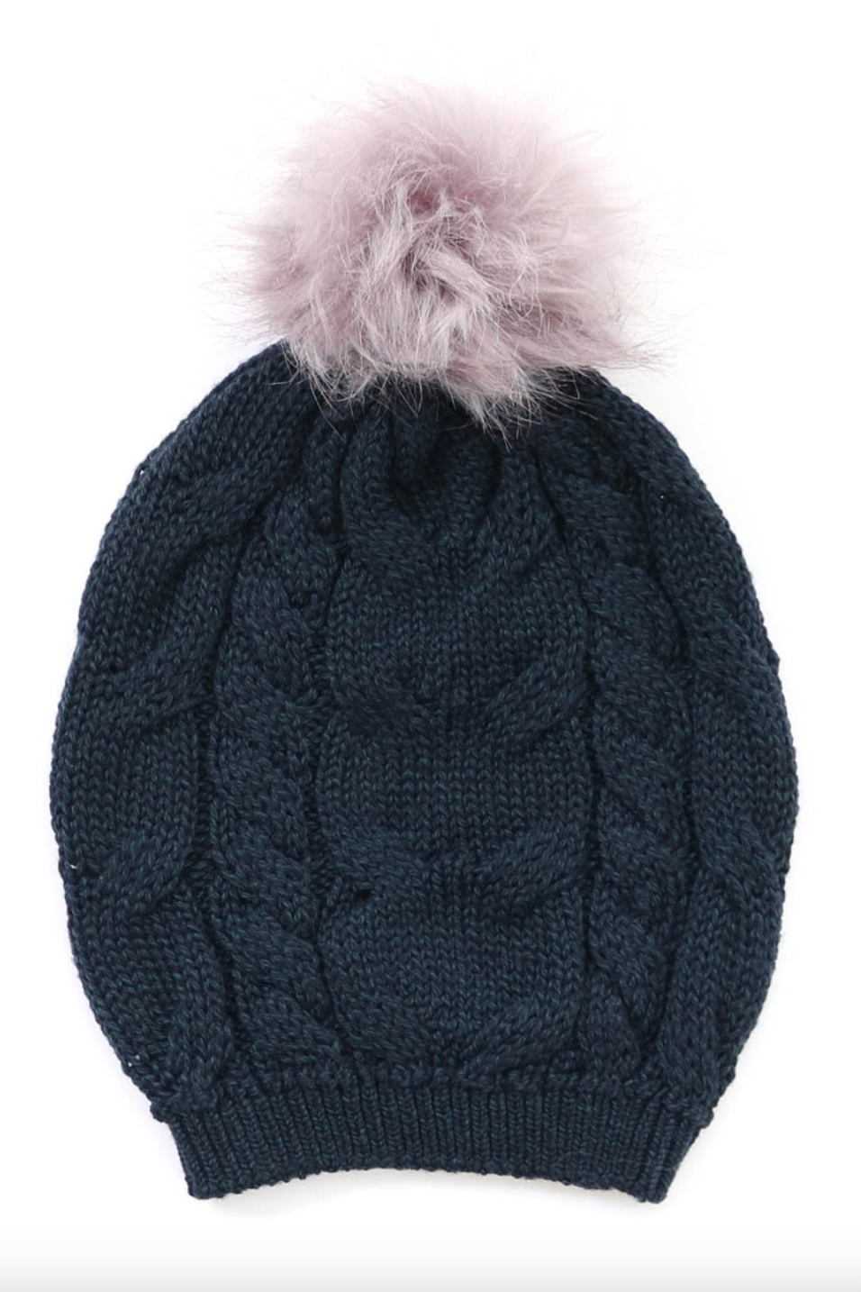 Valentina Cable Beanie/Pom Pom