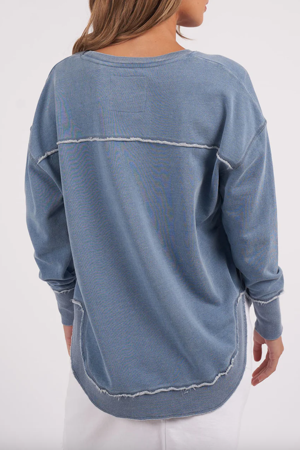 Washed Simplified Crew - Blue