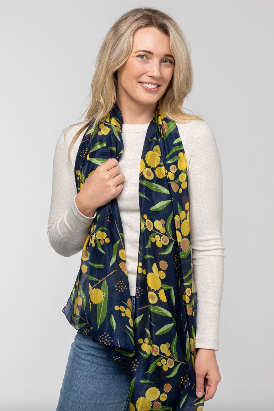 Wattle Silk Scarf