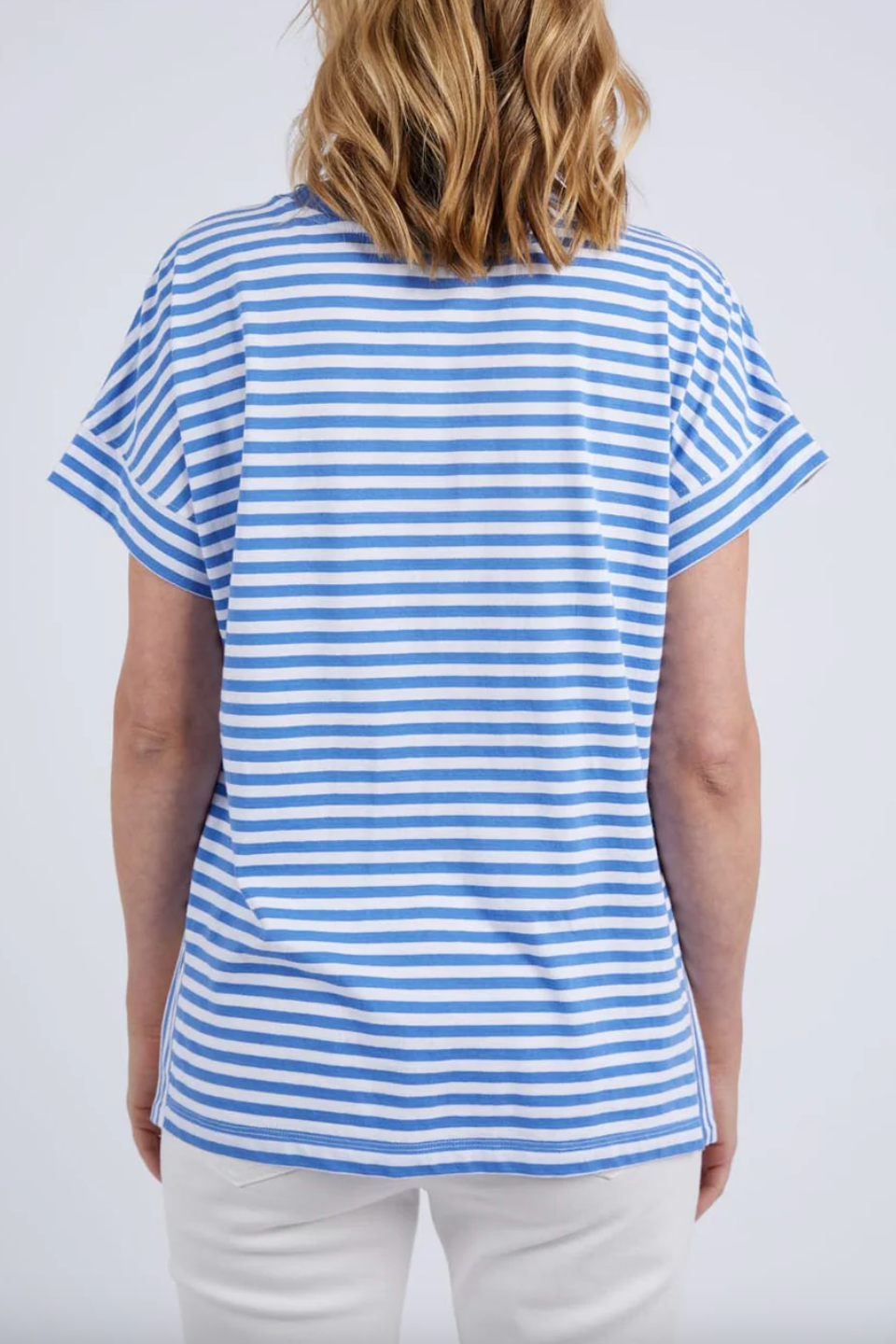 Yarra Stripe S/S Tee - Blue/White