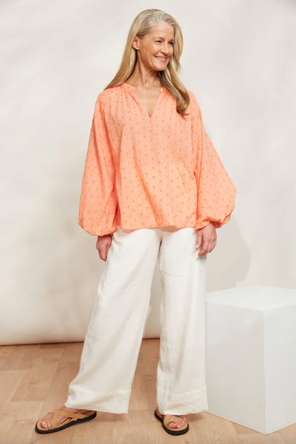 Zephyr Blouse - Papaya