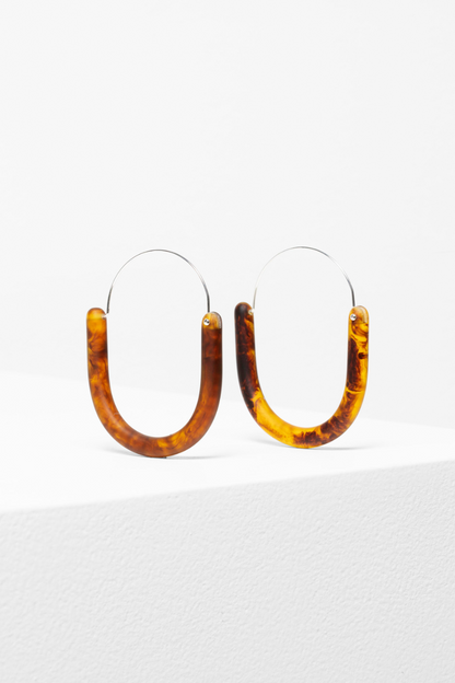 Aki Hoop Earring - Tortoise Shell