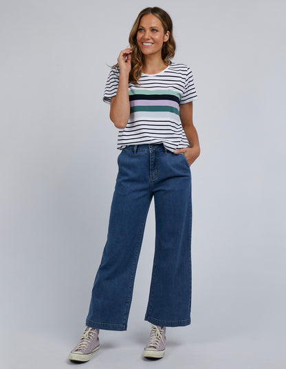 Izzy Wide Leg Jean - Dk Blue