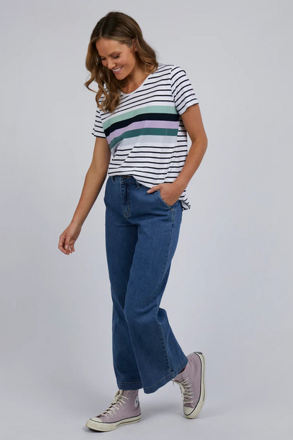 Izzy Wide Leg Jean - Dk Blue