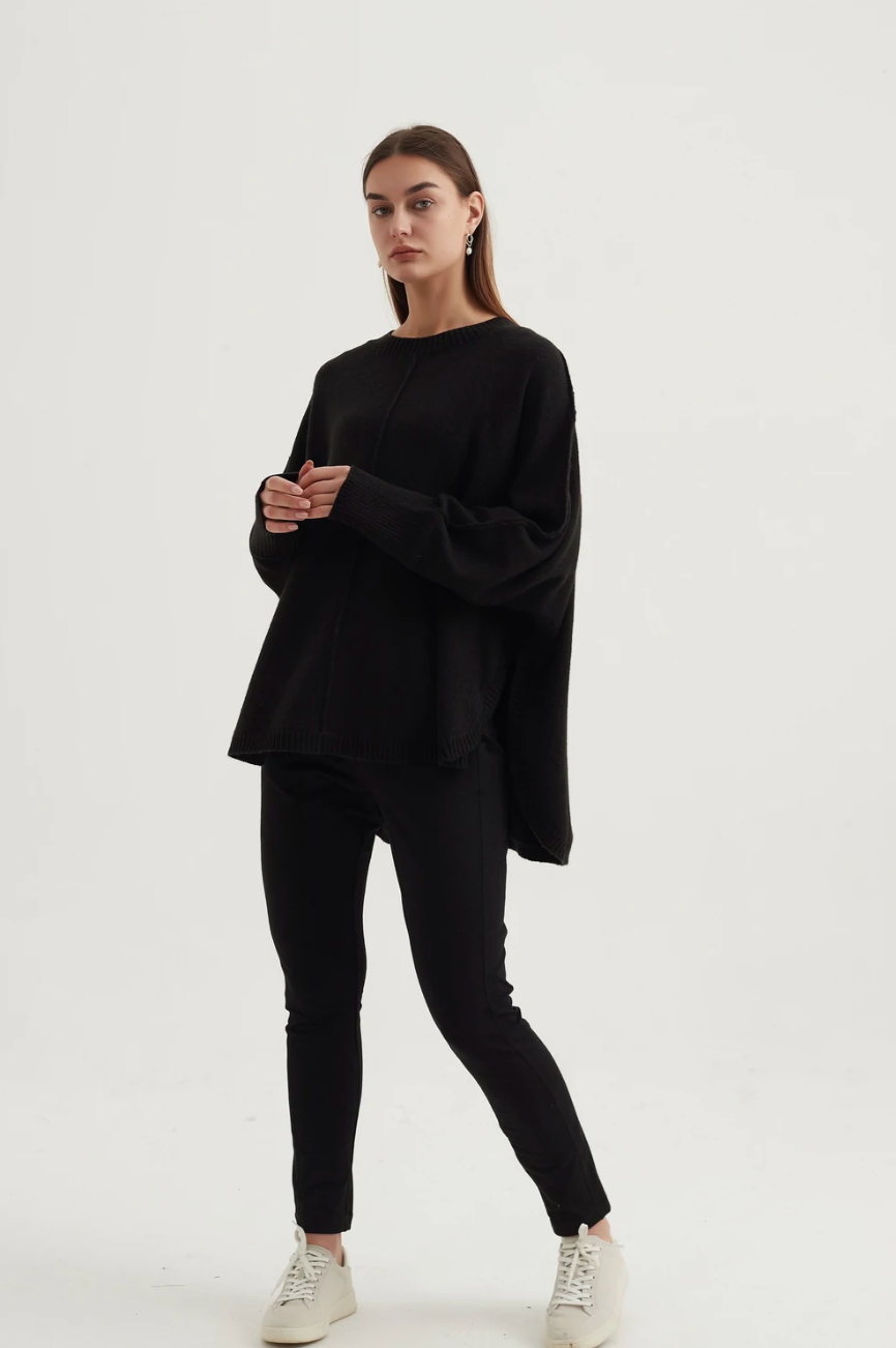 Exposed Seam Knit - Black